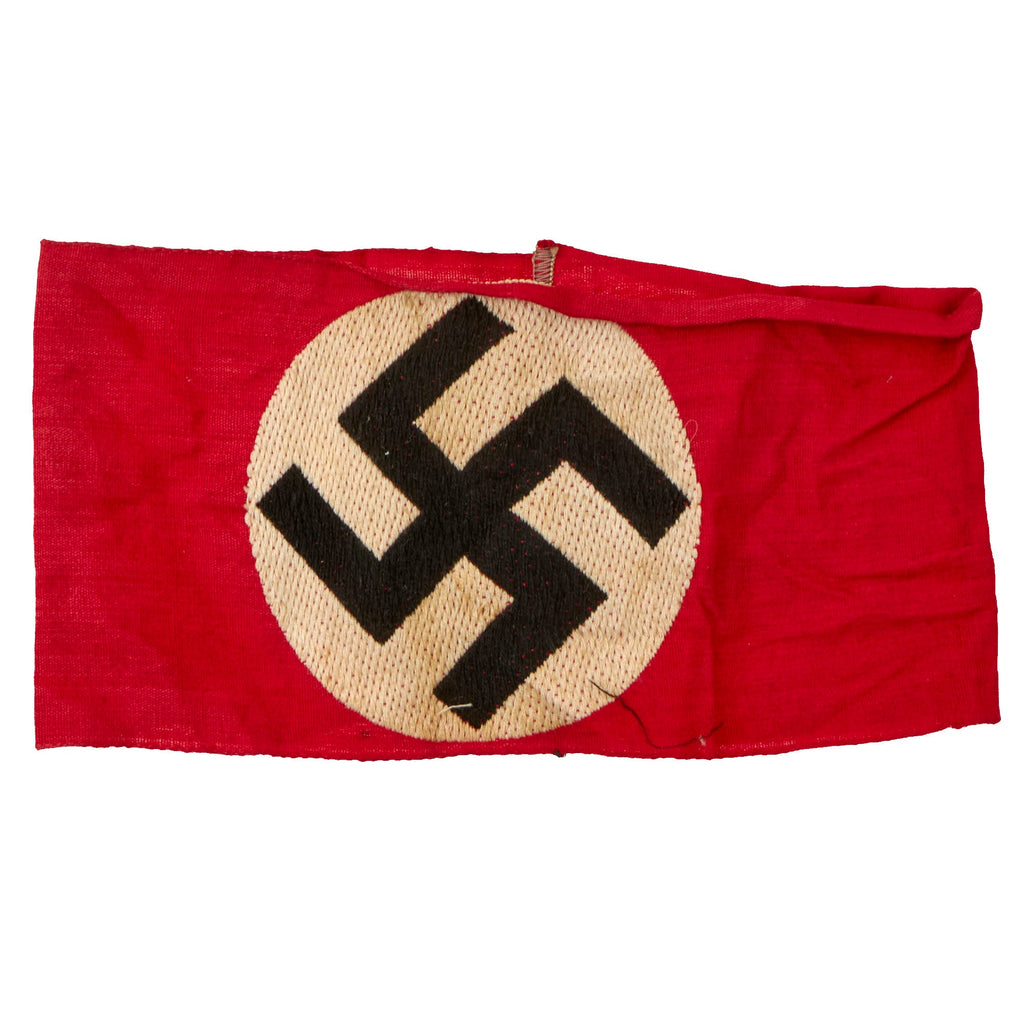 Original German WWII NSDAP Party BeVo Style Machine Embroidered Insignia Armband Original Items