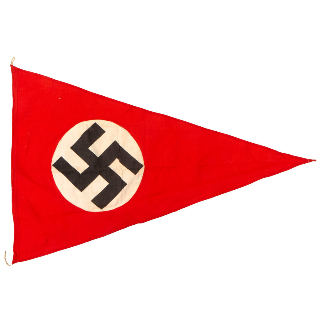 Original German WWII Large NSDAP Political National Pennant Flag - 18" x 27" Original Items