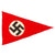 Original German WWII Large NSDAP Political National Pennant Flag - 18" x 27" Original Items