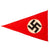 Original German WWII Large NSDAP Political National Pennant Flag - 18" x 27" Original Items