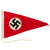 Original German WWII NSDAP National Socialist Vehicle Staff Pennant Flag - 7 ¾" x 14" Original Items