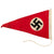 Original German WWII NSDAP National Socialist Vehicle Staff Pennant Flag - 7 ¾" x 14" Original Items