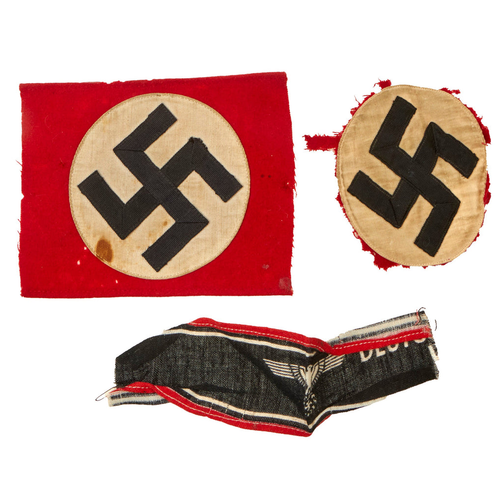 DRAFT Original German WWII SS Member's Multi-Piece Cotton Armband with BeVo SS RZM Tag - Schutzstaffel (Copy) Original Items
