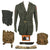 Original U.S. WWII Named Marine Corps Flamethrower Uniform & UNIS Marked Field Gear Grouping - Named USMC KA-BAR & Photo of Veteran with Uniform Original Items