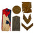 Original U.S. WWI 317th Infantry 80th Division Soldier Dog Tag, Medal, & Captured German Shoulder Board Grouping - Photos & Wallet Original Items