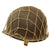 Original U.S. WWII Named M1 Front Seam Swivel Bale Helmet with Westinghouse Liner & Helmet Net Original Items