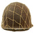 Original U.S. WWII Named M1 Front Seam Swivel Bale Helmet with Westinghouse Liner & Helmet Net Original Items