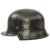 DRAFT - Original German WWII M34 Square Dip NSDAP Double Decal Civic Police Steel Helmet with Liner & Chinstrap - Ordnungspolizei (Copy) Original Items