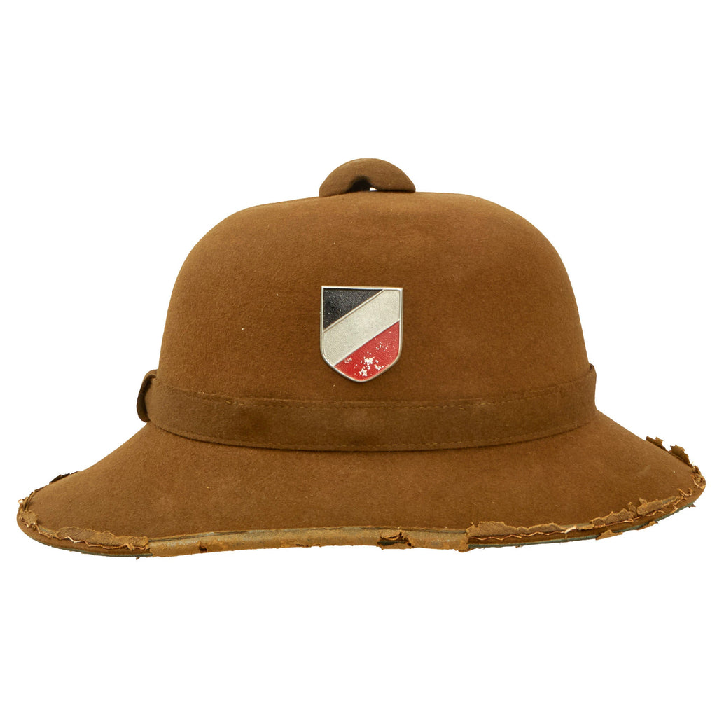 Original German WWII 1942 Dated 2nd Model Afrikakorps DAK Sun Helmet by J. H. Soffel - Size 55cm Original Items