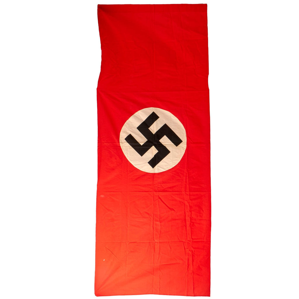 Original German WWII NSDAP Large Double Sided National Political Banner Flag - 98" × 39 ½" Original Items