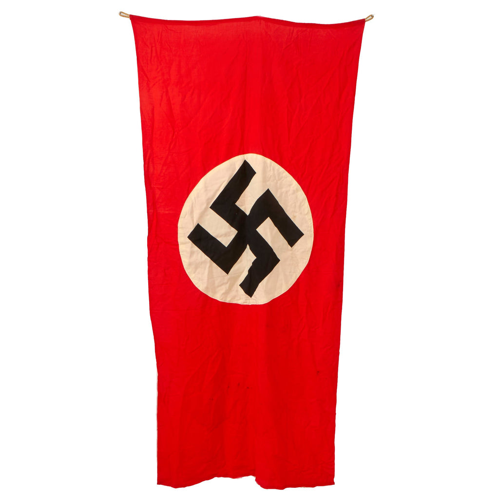 Original German WWII NSDAP Double Sided National Political Banner Flag - 30"x 62” Original Items