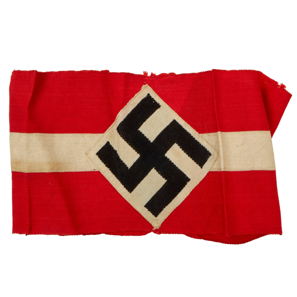 Original German WWII HJ National Youth Association Member Armband with Embroidered Insignia Original Items