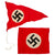 Original German WWII NSDAP National Socialist 14" x 20" Pennant and Small 11" x 14" Flag Set Original Items