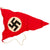 Original German WWII NSDAP National Socialist 14" x 20" Pennant and Small 11" x 14" Flag Set Original Items