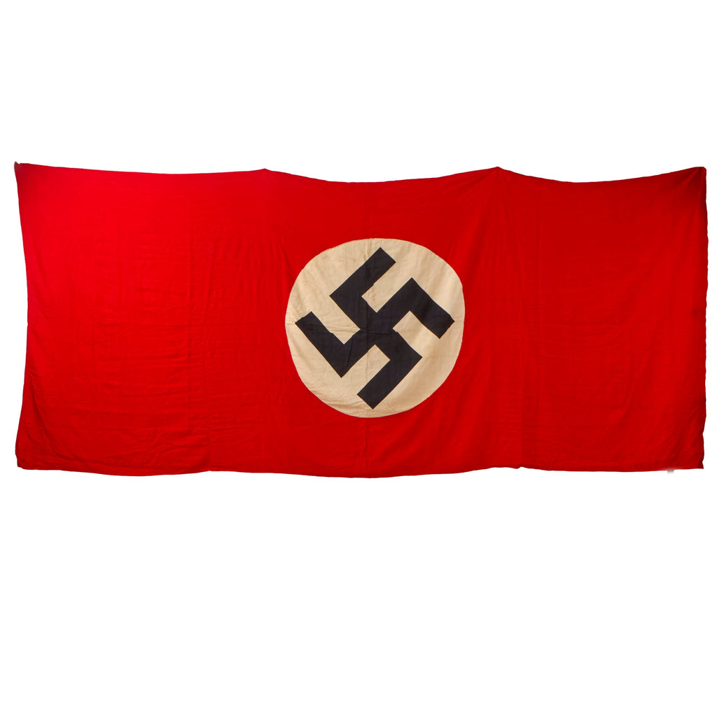 Original German WWII NSDAP Large Double Sided National Political Banner Flag - 110" × 49" Original Items