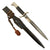 Original German WWII Fireman's Long Dress Bayonet by Hermann Schellhorn with Scabbard, Frog & Troddel Knot Original Items