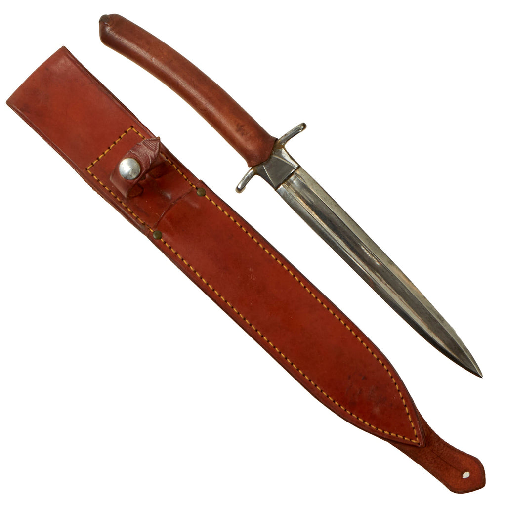 Original U.S. WWII Distinguished Flying Cross Recipient Samuel T. Hooks Jr. Crafters Fighting Knife Constructed From Imported Civil War Sword with Leather Sheath Original Items