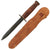 Original U.S. WWII Era Rare Straight-Guard Marked “Smooth Handle” M3 Fighting Knife by CASE With Leather Handle and Leather Scabbard Original Items