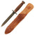 Original U.S. WWII Era Rare Straight-Guard Marked “Smooth Handle” M3 Fighting Knife by CASE With Leather Handle and Leather Scabbard - Excellent Condition Original Items
