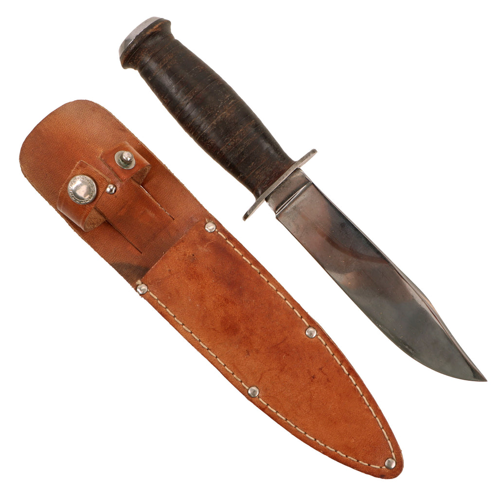Original U.S. WWII Case 5” Utility Knife with Belt Scabbard
