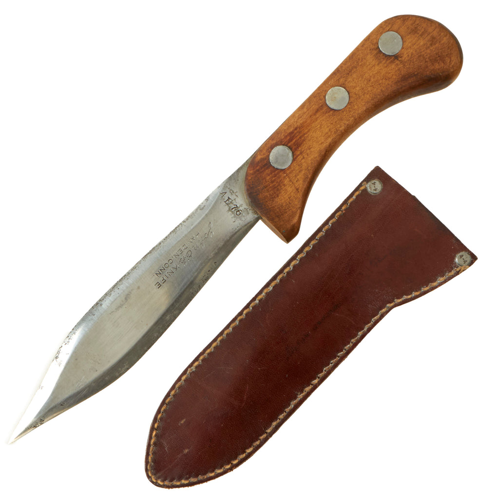 Original U.S. WWII EK Model 4 New Guinea Brush Knife With Correct Scabbard by John Ek of Hamden Connecticut - Excellent Condition Original Items