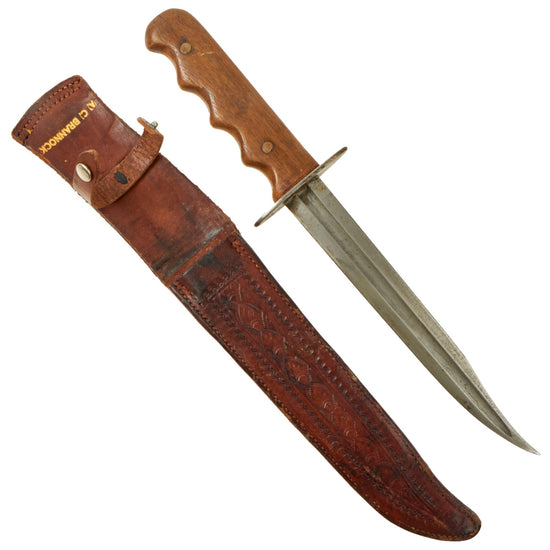Original U.S. WWII San Antonio Iron Works WWI Cut-Down Model 1913 Cavalry “Patton” Saber Fighting Knife With Correct Scabbard - Patton Saber ‘Middle’ Section Original Items