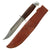 Original U.S. WWII Western G-46-6 "Shark" Fighting Knife with Rare One-Piece “Fold Over” Leather Scabbard Original Items