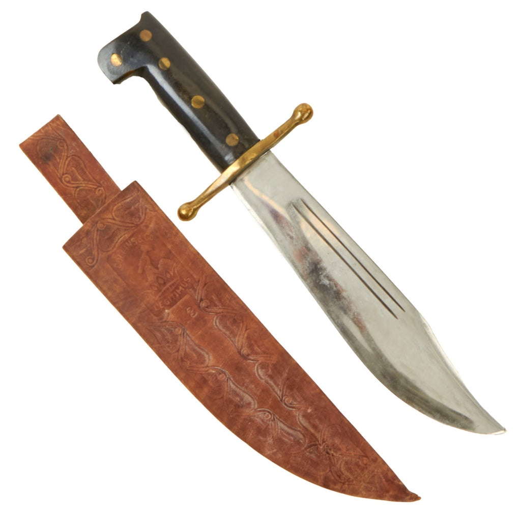 Original U.S. WWII Collins & Co. Legitimus No.18 Machete V44 Knife with Wood Handle - Excellent Condition Original Items