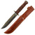 Original U.S. WWII US NAVY PAL RH 37 Fighting Knife with USN Marked “Fold-Over” Leather Sheath Original Items