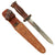 Original U.S. WWII Era “Theater Made” Cut-Down Model 1913 Cavalry “Patton” Saber Middle-Section Fighting Knife With Leather Sheath - Scabbard Marked “Patchogue, Long Island” Original Items