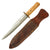 Original U.S. WWII Uncommon Kennedy Brothers Arms Company Knife Variant With Correct Leather Scabbard - Crossguard Etched “Noumea, New Caledonia” For Naval Base Noumea Original Items