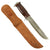 Original WWII Large EG Waterman EGW Stacked Leather Grip Fighting Knife with Sheath Original Items