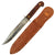 Original U.S. WWII Era Private Purchase / Theater Made Kabar Style Fighting Knife With Leather Belt Scabbard Original Items