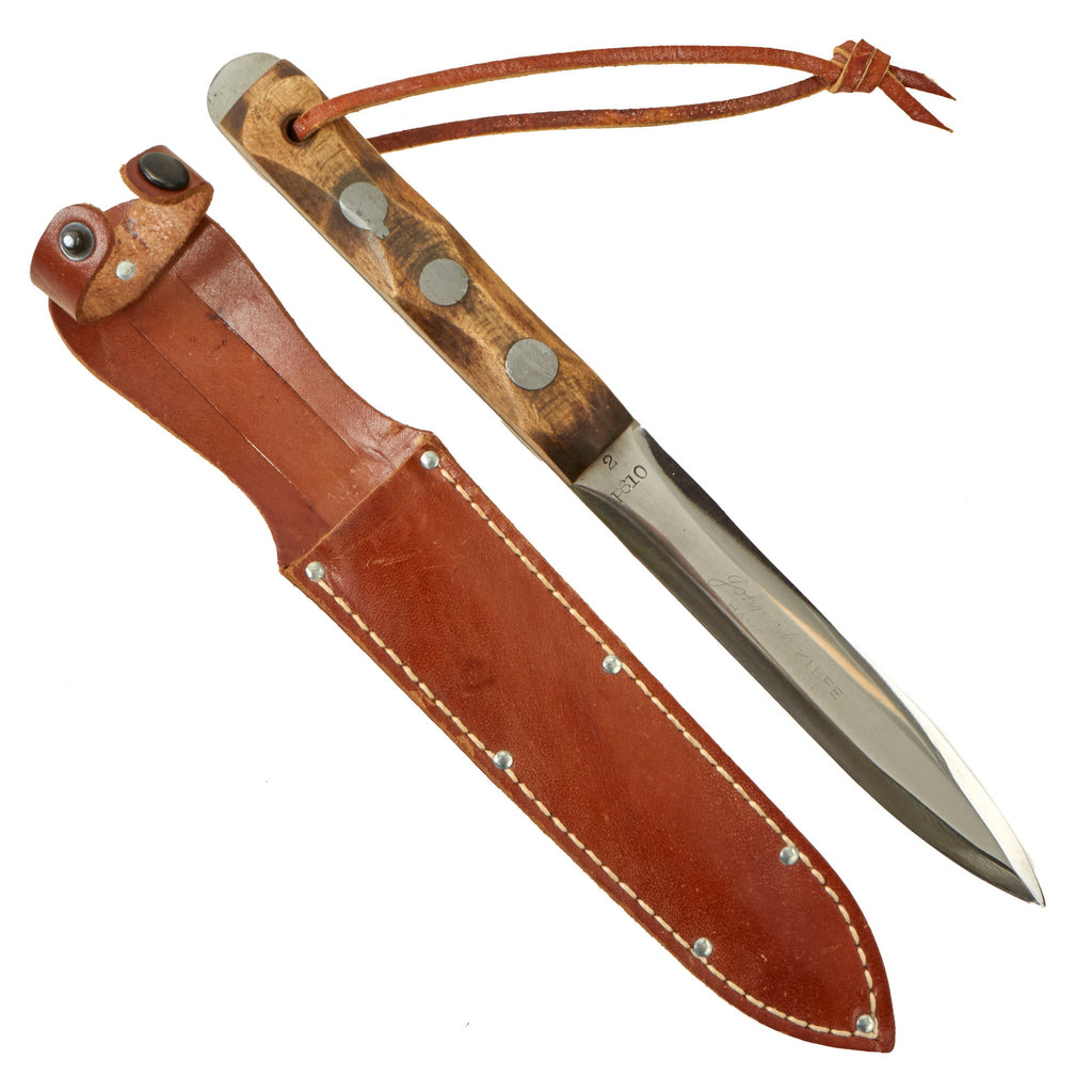 Original U.S. WWII EK Model 2 Fighting Knife With Correct Scabbard by John Ek of Hamden Connecticut - Excellent Condition Original Items