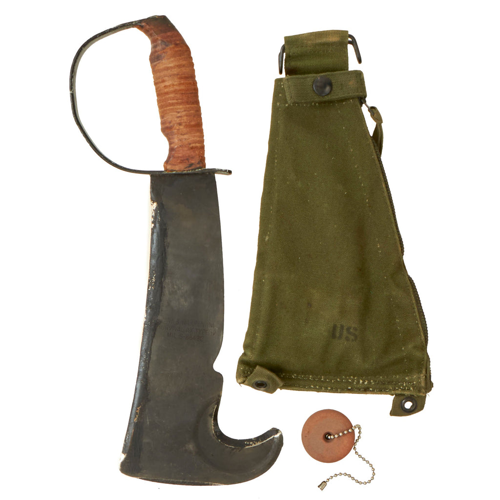 Original U.S. Vietnam War Type IV Survival Ax by Frank & Warren Inc. with Belt Carrier - "Woodman's Pal" Original Items