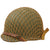 Original U.S. WWII / Korean War M1 Front Seam Swivel Bale Helmet with Seaman Paper Company Liner & Helmet Net Original Items