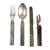 Original German WWII Mess Kit Utensil Set - Mixed Set of Steel & Aluminum Original Items