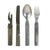 Original German WWII Mess Kit Utensil Set - Mixed Set of Steel & Aluminum Original Items