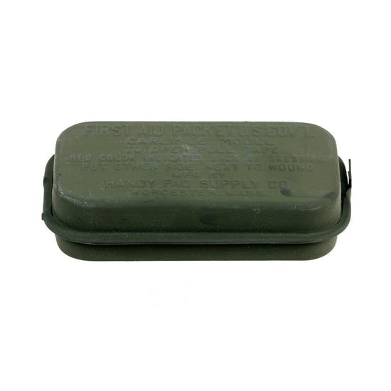 Original U.S. WWII Unissued & Sealed Carlisle Model Bandage First Aid Packet Original Items