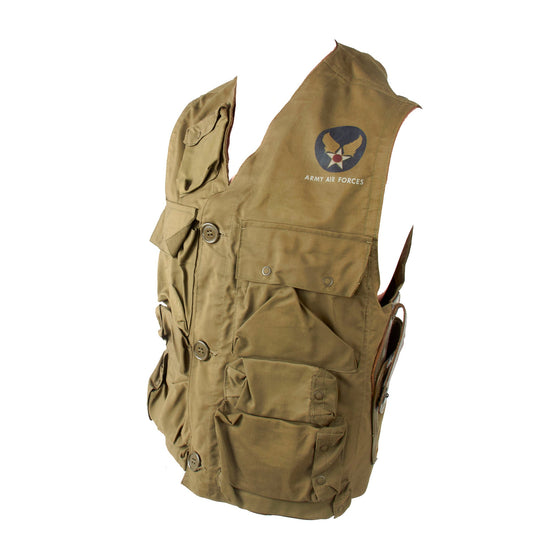 Original U.S. WWII USAAF Pilot Type C-1 Emergency Sustenance Vest by Breslee Mfg. Co. with Instructions for Use Original Items