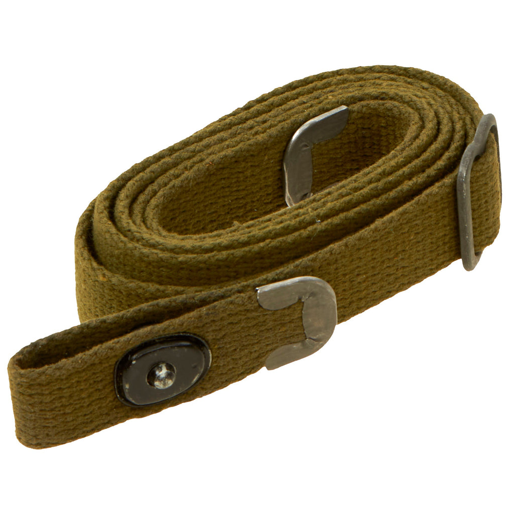 Original U.S. WWII Mint Green M1 Carbine Canvas Web Sling with Keeper Original Items