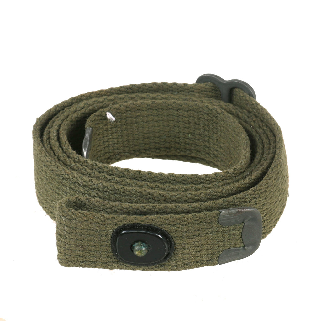 Original U.S. WWII Mint Green M1 Carbine Canvas Web Sling with Keeper Original Items