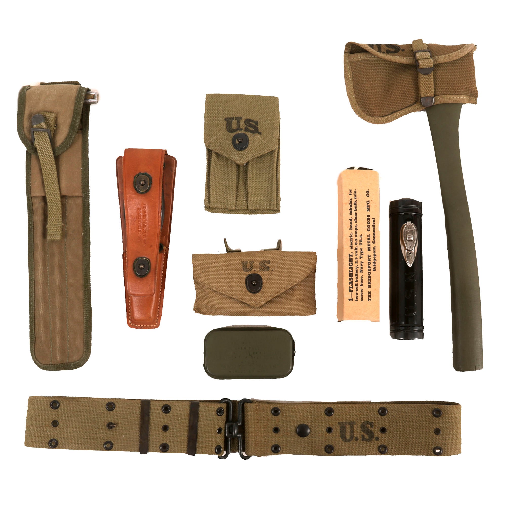 Original U.S. WWII Unissued G.I. Field Gear Lot Featuring M1942