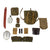 Original U.S. WWII & Korean War Era G.I. Field Gear Lot Featuring M1923 USMC Cartridge Belt & M1911 Pouches with Magazines - 12 Items Original Items