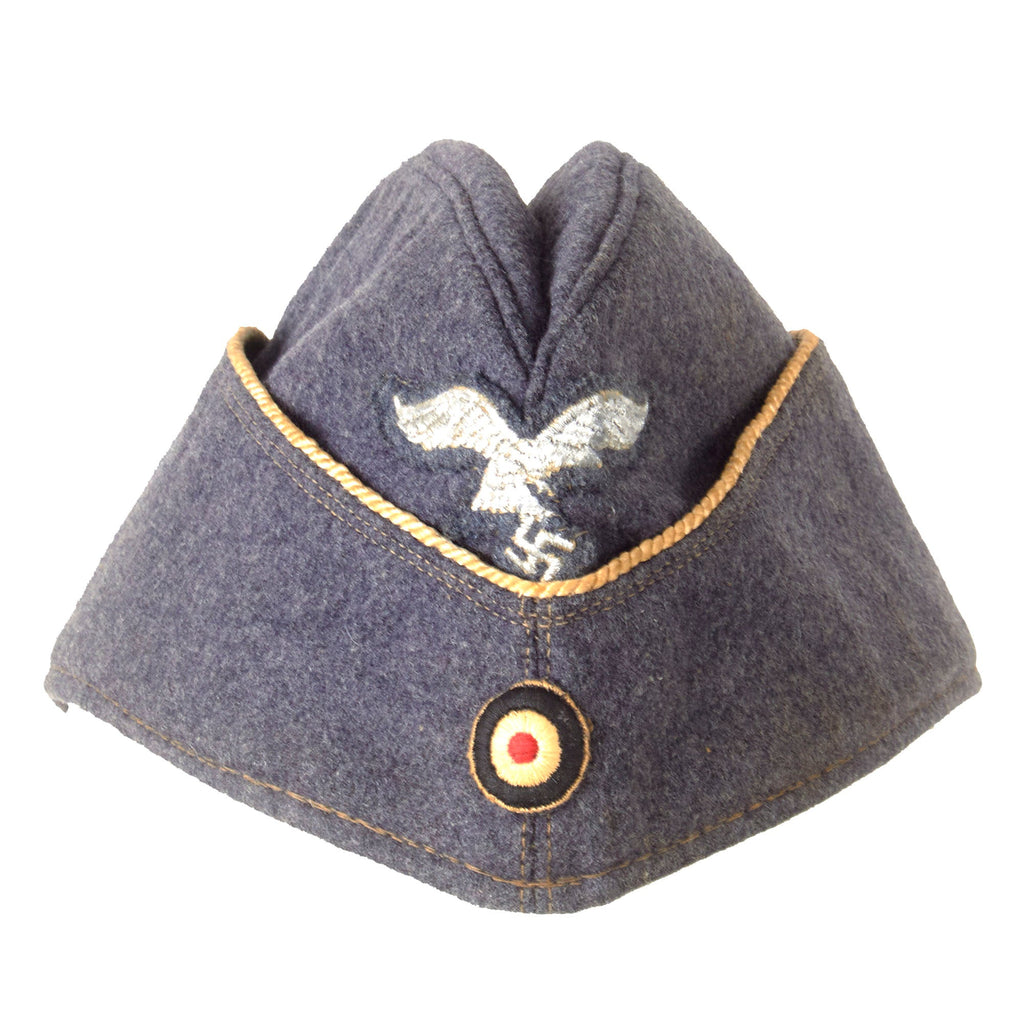 Original German WWII 1937 Luftwaffe Dated Division Hermann Göring Officer Wool M38 Overseas Cap - Size 54 Original Items