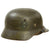 Original German WWII Army Heer M35 Double Decal Helmet with 1939 Dated 57cm Liner & Chinstrap - Stamped Q64 Original Items