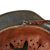 Original German WWII Luftwaffe M40 Single Decal Green Textured Camouflage Overpaint Steel Helmet with 58cm Liner and Chinstrap - EF66 Original Items