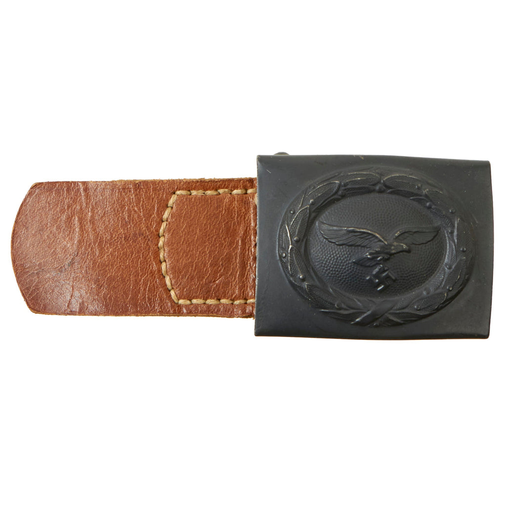 Original Excellent German WWII Luftwaffe Steel Belt Buckle by Dr. Franke & Co. of Lüdenscheid - dated 1940 & 1941 Original Items