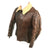 Original German WWII Luftwaffe Pilot's Brown Leather Flight Jacket with Shearling Collar Original Items