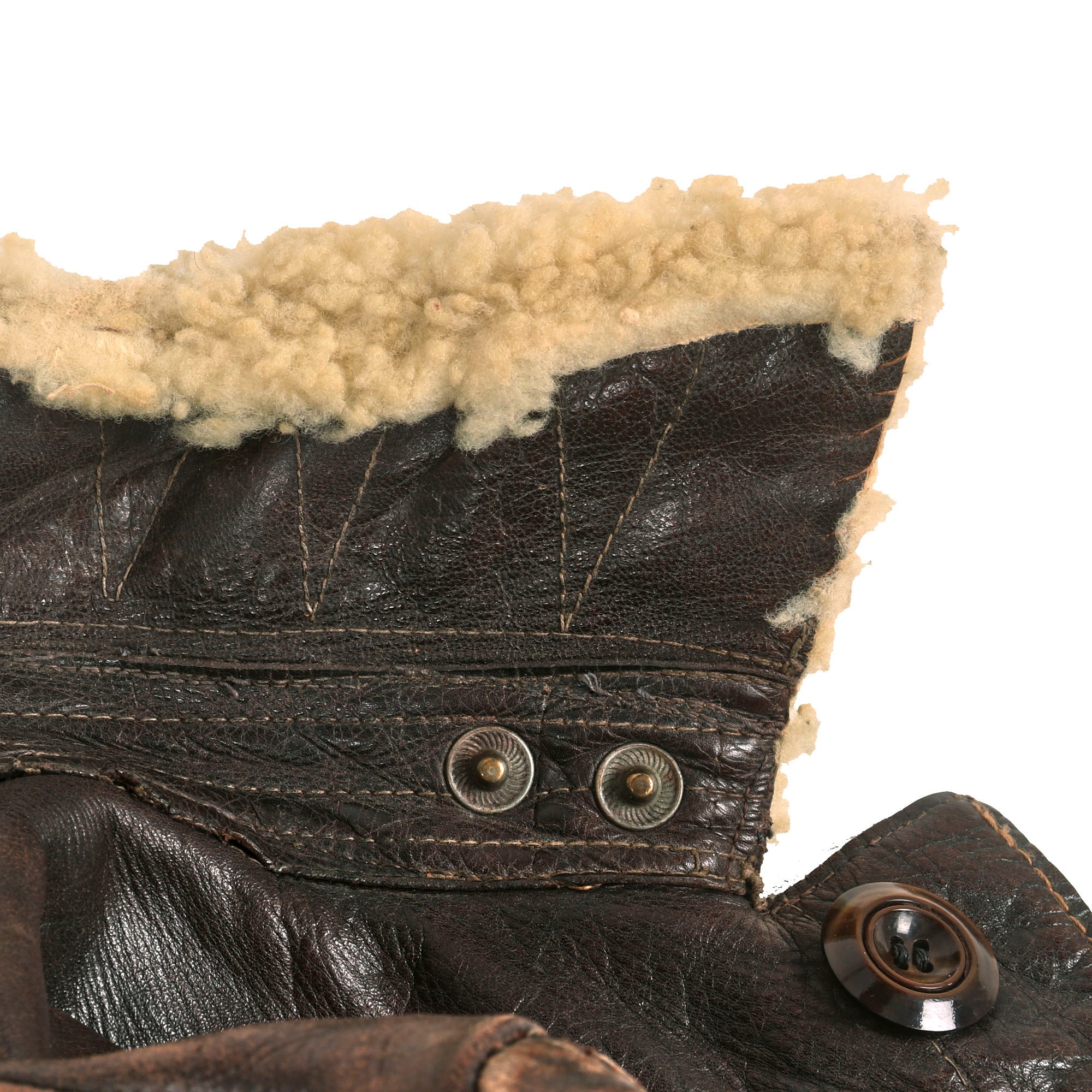 Original German WWII Luftwaffe Pilot's Brown Leather Flight Jacket wit ...